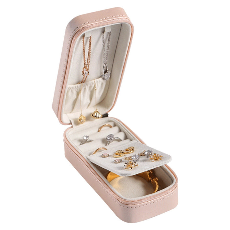 Simple Style Solid Color Pu Leather Flannel Jewelry Boxes-Bijou Crush