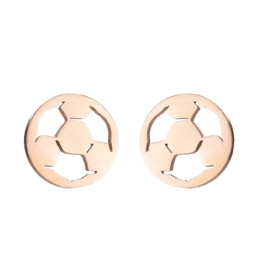 Fashion Letter Skates Ball Stainless Steel Plating Ear Studs-Bijou Crush