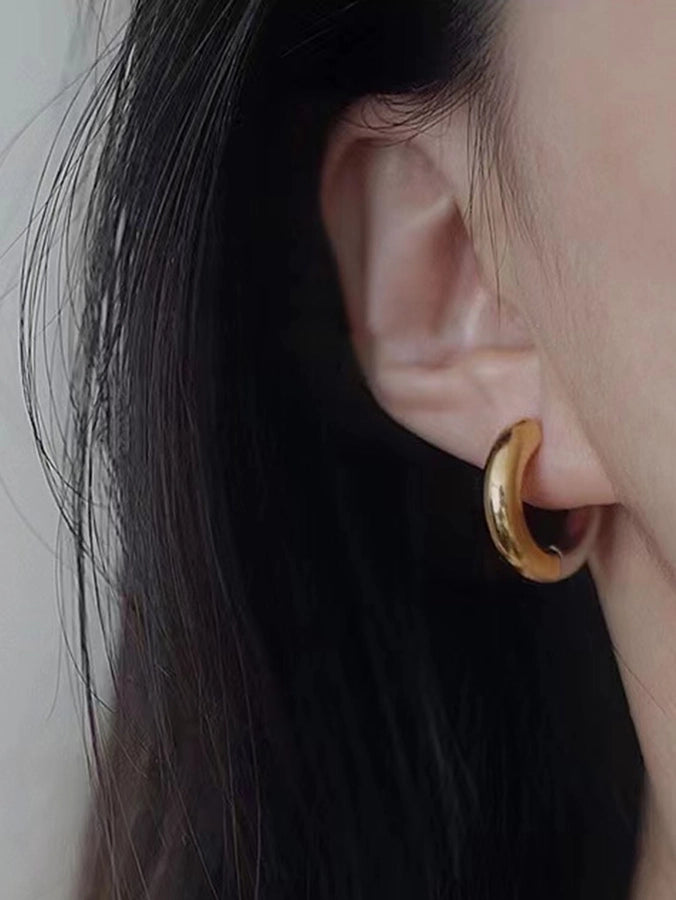 Classic Two-Tone Hoop Earrings – Everyday Shine-Bijou Crush