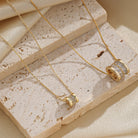 Elegant Simple Style Round Copper Plating Inlay Zircon 14k Gold Plated Necklace-Bijou Crush