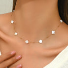 Sweet Four-Leaf Clover Gold Necklace-Bijou Crush