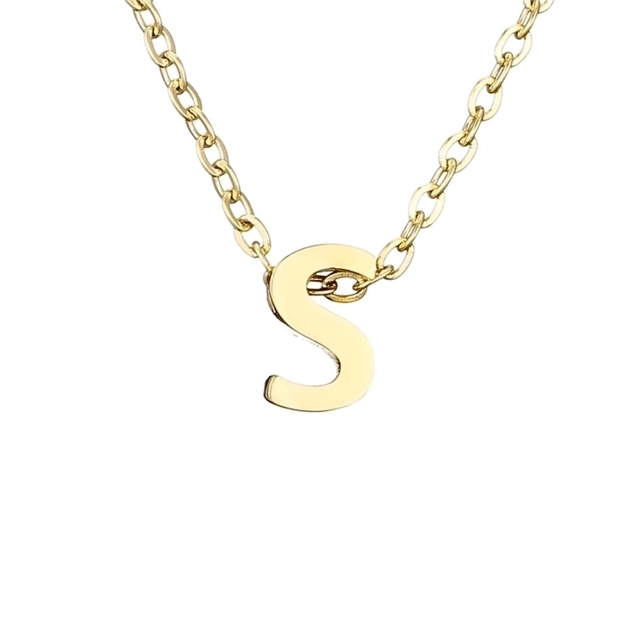 Letter Stainless Steel Titanium Plating Necklace-Bijou Crush