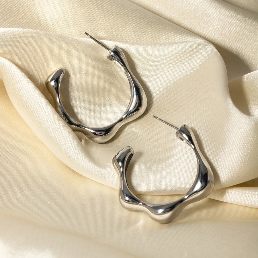 Chic Geometric Stainless Steel Earrings – Sharp and Sleek-Bijou Crush