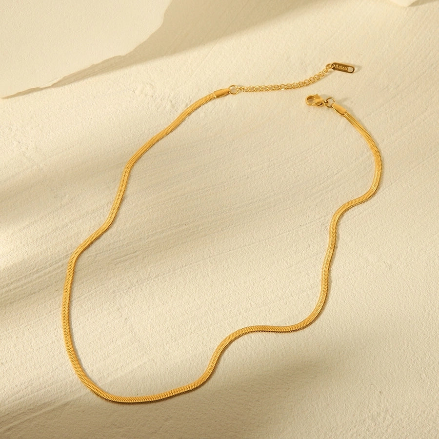 304 Stainless Steel 18K Gold Plated Plating Necklace-Bijou Crush