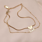 Trendy Letter Anklet in Titanium Steel Finish-Bijou Crush
