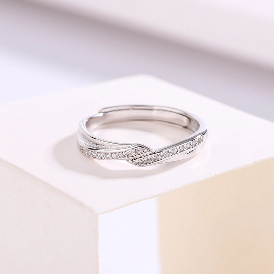 925 Sterling Silver Zircon Solid Color Rings-Bijou Crush