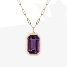 French Classic Square Pendant Necklace – 304 Stainless Steel with Zircon Inlay-Bijou Crush