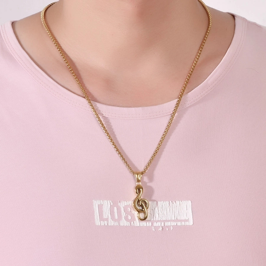 Fashion Notes Stainless Steel Polishing Pendant Necklace-Bijou Crush