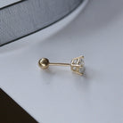 Shine Bright 925 Sterling Silver Zircon Geometric Ear Studs-Bijou Crush