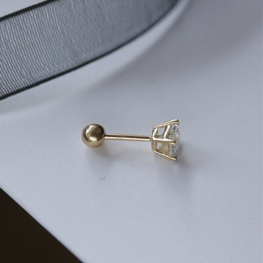 Shine Bright 925 Sterling Silver Zircon Geometric Ear Studs-Bijou Crush