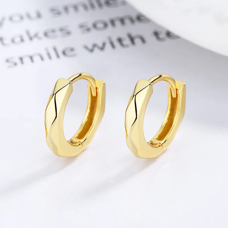 925 Sterling Silver Geometric Hoop Earrings-Bijou Crush
