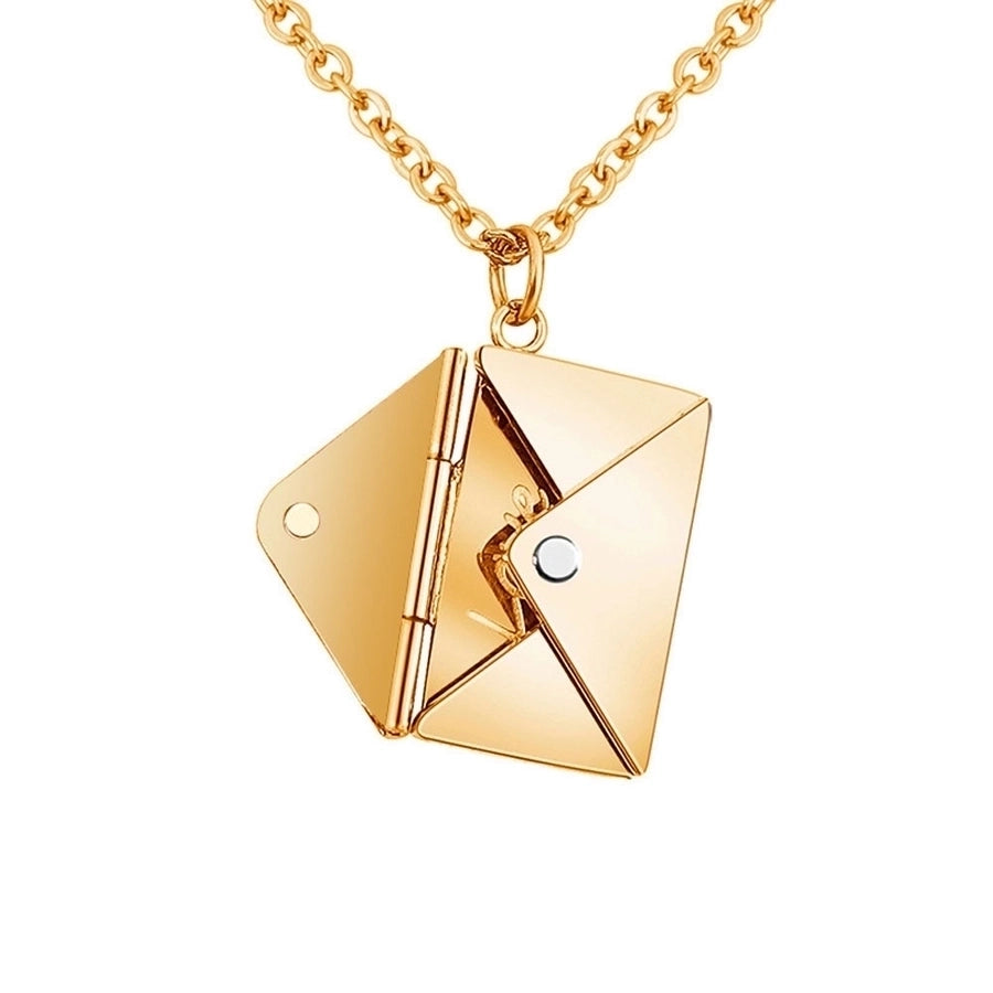Fashion Envelope Stainless Steel Titanium Plating Pendant Necklace-Bijou Crush