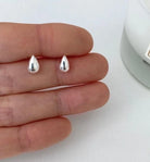 Sterling Silver Dewdrop Ear Studs-Bijou Crush