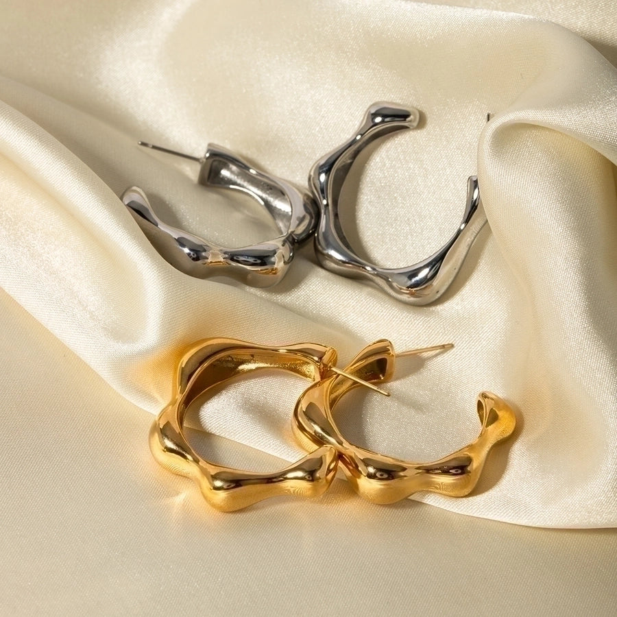 Chic Geometric Stainless Steel Earrings – Sharp and Sleek-Bijou Crush