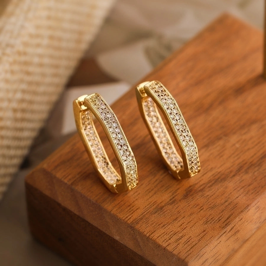 Modern Geometric Zircon Earrings – Bold & Brilliant-Bijou Crush