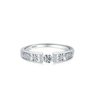 925 Sterling Silver Zircon Star Moon Rings-Bijou Crush
