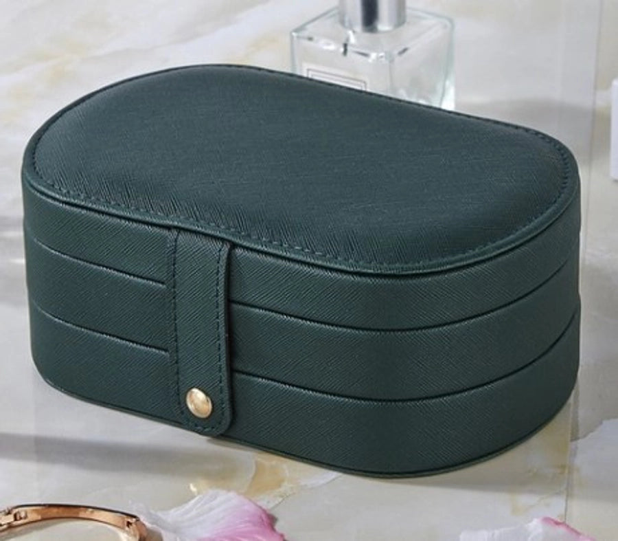 Retro Solid Color Pu Leather Jewelry Boxes-Bijou Crush