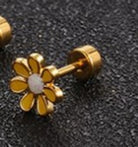 Simple Style Flower 304 Stainless Steel No Inlaid Earrings Ear Studs-Bijou Crush