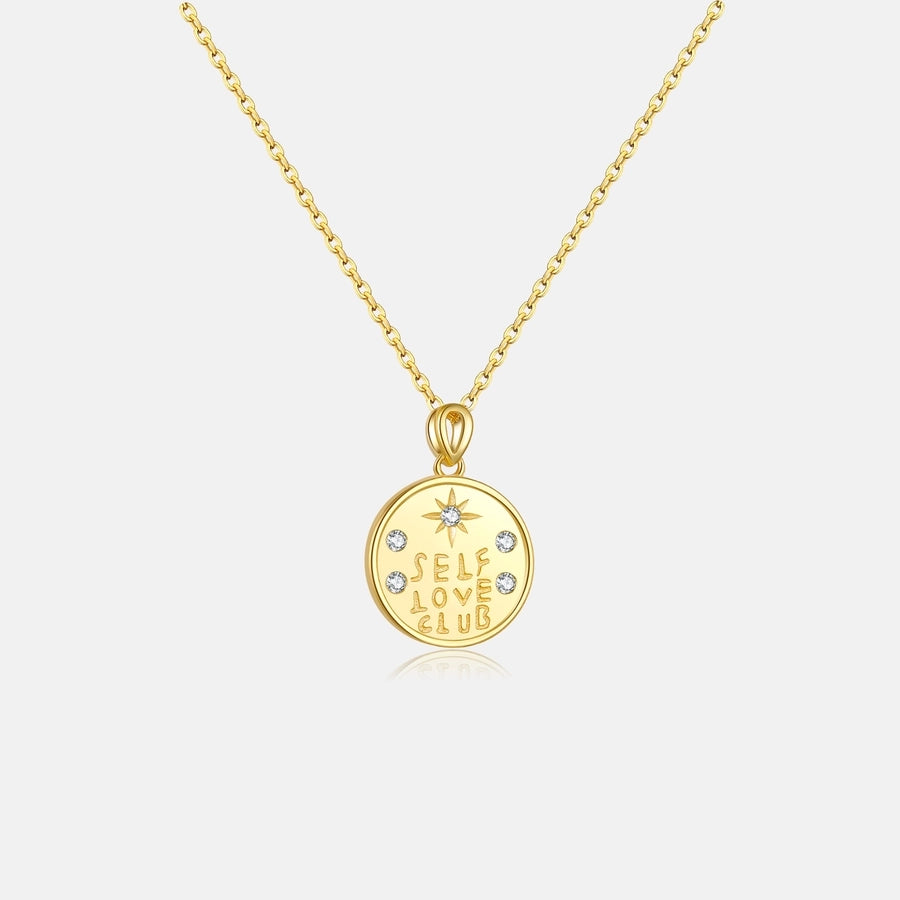 Personalized Vibes 925 Sterling Silver Zircon Inlay Letter Pendant Necklace-Bijou Crush