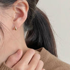 Sterling Silver Dewdrop Ear Studs-Bijou Crush