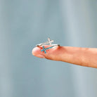 Cross It Off 925 Sterling Silver Zircon Open Rings-Bijou Crush