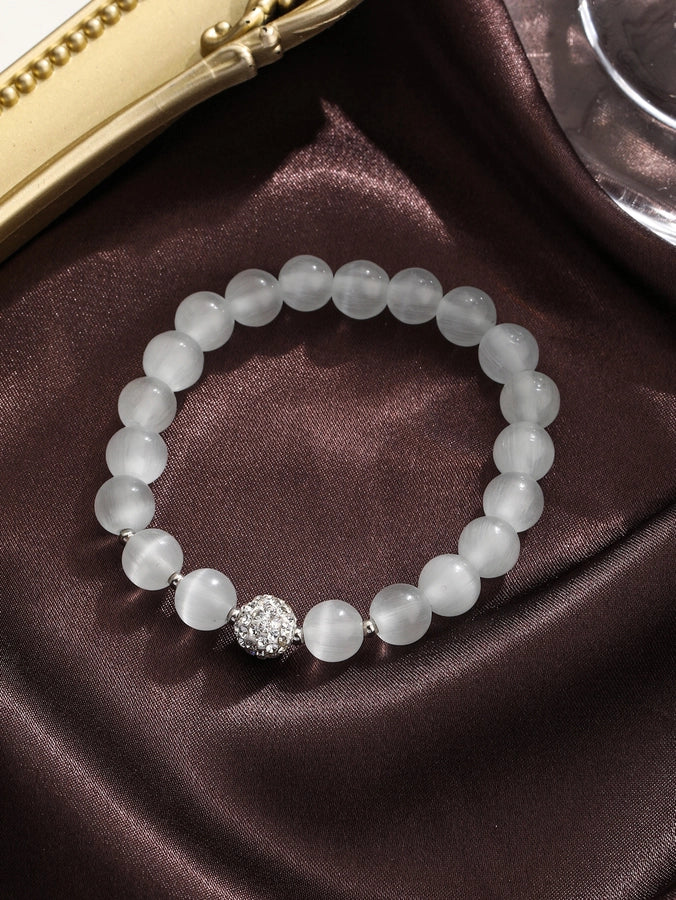 Elegant Simple Style Geometric Freshwater Pearl Opal Copper Beaded Women's Bracelets-Bijou Crush