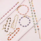 Basic Flower Stainless Steel 18K Gold Plated None Bracelets-Bijou Crush