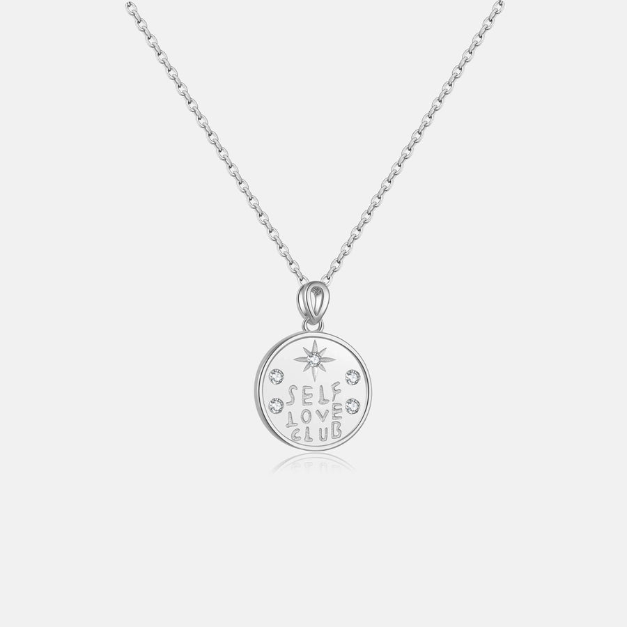 Personalized Vibes 925 Sterling Silver Zircon Inlay Letter Pendant Necklace-Bijou Crush