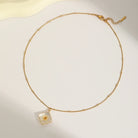 Flower 304 Stainless Steel Copper 18K Gold Plated Pendant Necklace-Bijou Crush