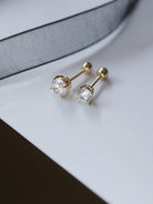 Shine Bright 925 Sterling Silver Zircon Geometric Ear Studs-Bijou Crush