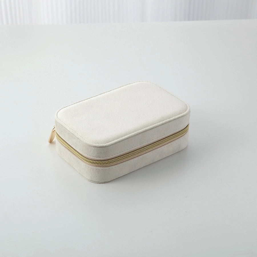 Retro Solid Color Flannel Jewelry Box-Bijou Crush
