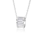 925 Sterling Silver Zircon Round Pendant Necklace-Bijou Crush