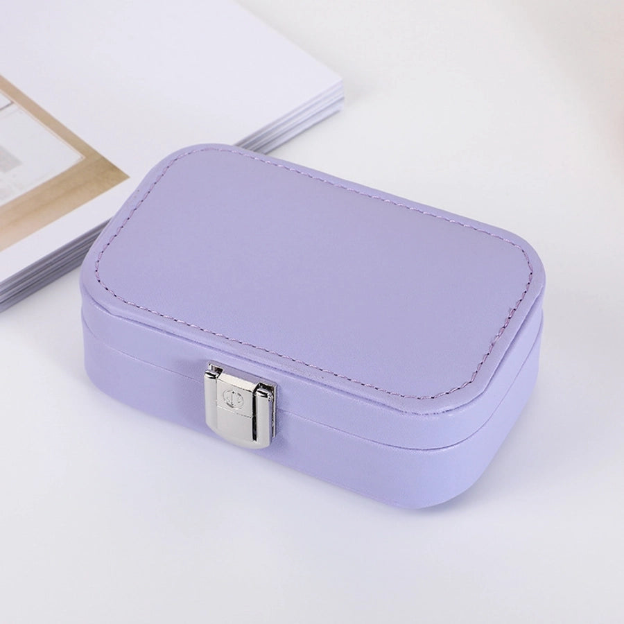 Elegant Solid Color Pu Leather Jewelry Boxes-Bijou Crush