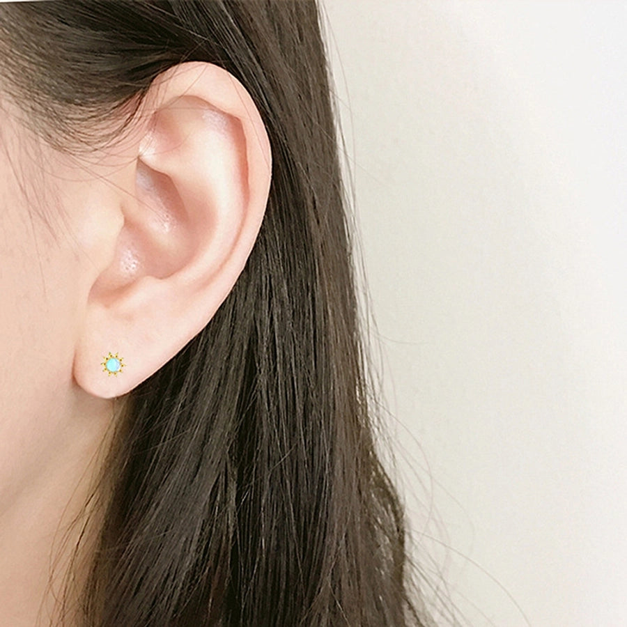 Blooming Grace Natural Stone Flower Studs-Bijou Crush