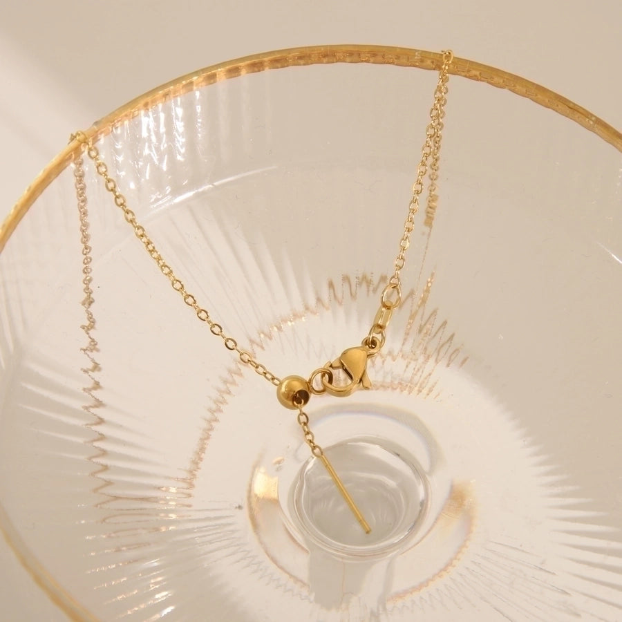 Minimalistic 304 Stainless Steel 18K Gold Plated Necklace-Bijou Crush