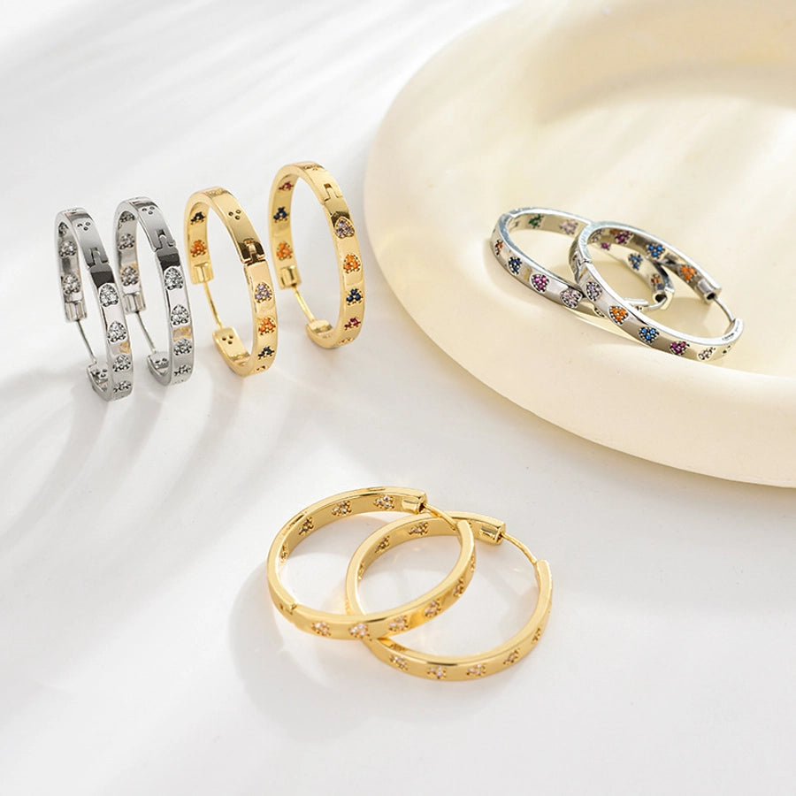 Elegant Geometric Zircon Earrings – Timelessly Chic-Bijou Crush