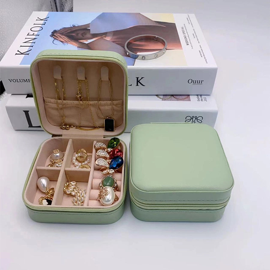 Simple Style Solid Color Leather Jewelry Boxes-Bijou Crush