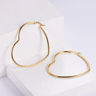 Heart Shape Plating 304 Stainless Steel No Inlaid 18K Gold Plated Earrings-Bijou Crush