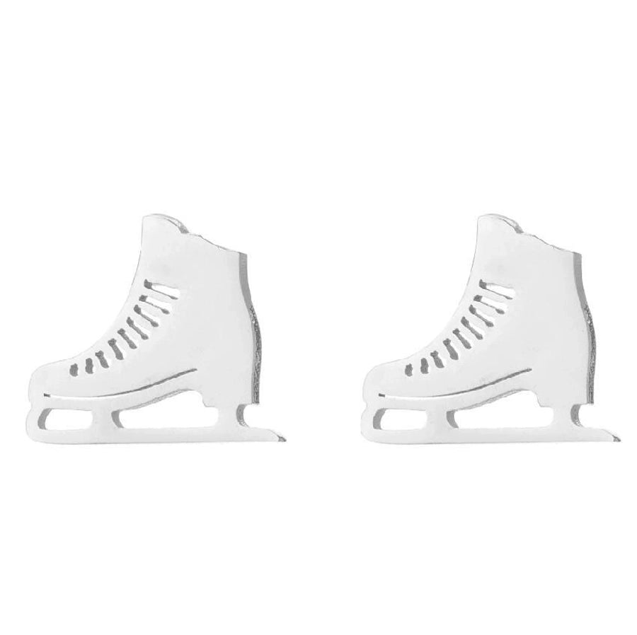 Fashion Letter Skates Ball Stainless Steel Plating Ear Studs-Bijou Crush
