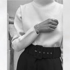 U-Shaped Gold Cuff – Minimalist Titanium Steel with Hip-Hop Edge-Bijou Crush
