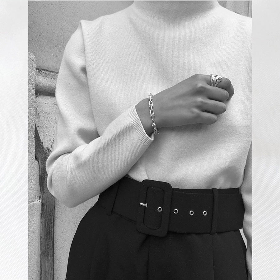 U-Shaped Gold Cuff – Minimalist Titanium Steel with Hip-Hop Edge-Bijou Crush