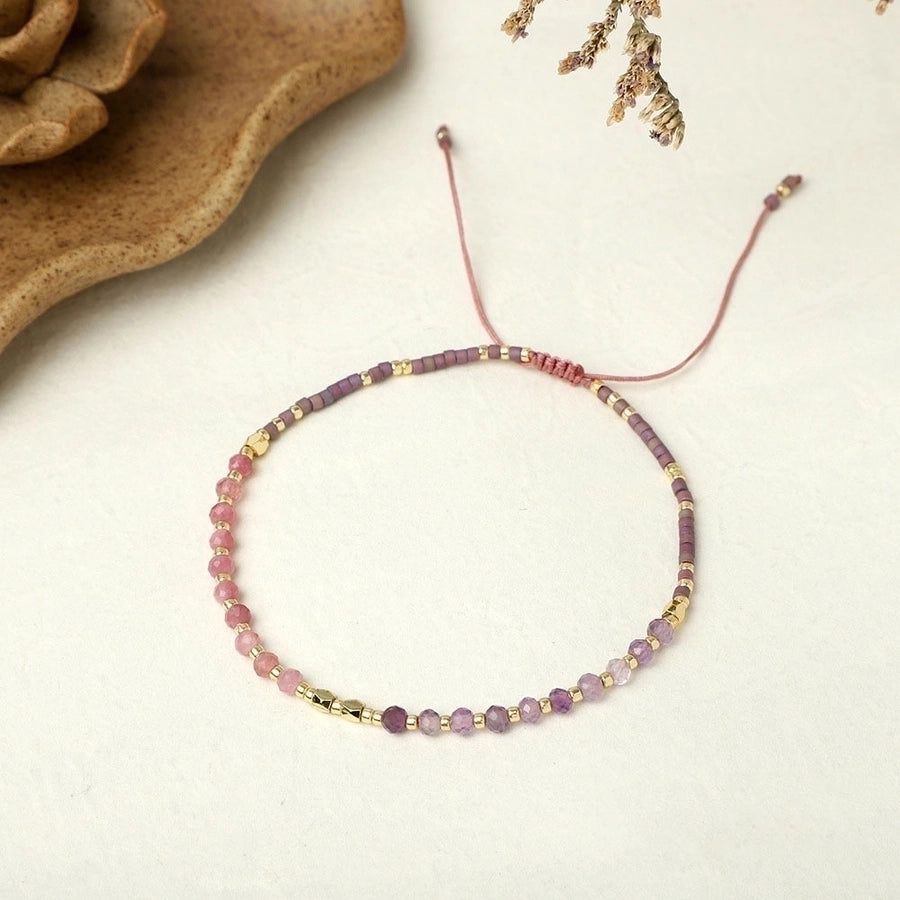 Fashion Round Beaded Natural Stone Knitting Bracelet-Bijou Crush