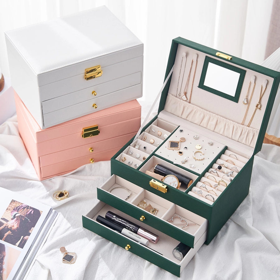 Three-layer Drawer Multi-function Storage Jewelry Box-Bijou Crush