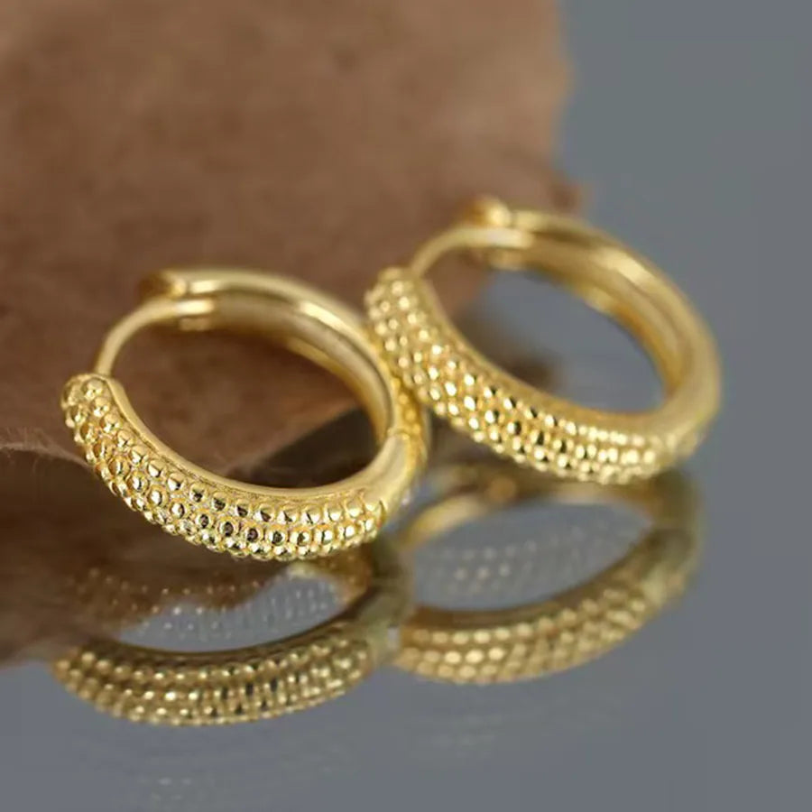 Gold-Plated 925 Sterling Silver Geometric Zircon Earrings-Bijou Crush