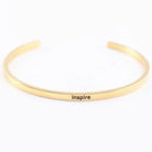Quotes Letter Bracelet Bangle – 304 Stainless Steel-Bijou Crush