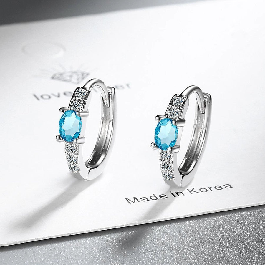 Dainty Rose Gold & White Gold Zircon Stud Earrings – Sweet & Simple Vibes-Bijou Crush