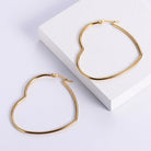 Heart Shape Plating 304 Stainless Steel No Inlaid 18K Gold Plated Earrings-Bijou Crush