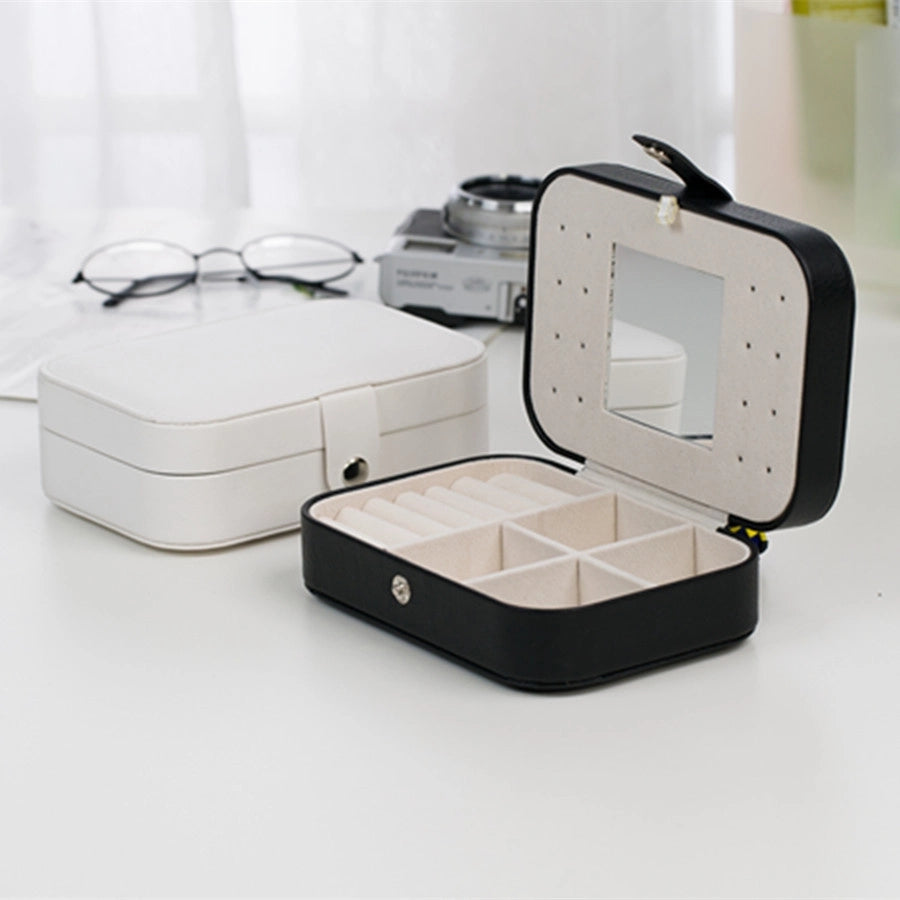 Simple Style Solid Color Leather PU Jewelry Boxes-Bijou Crush