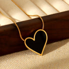 Classic Style Heart Shape 304 Stainless Steel Titanium Steel 18K Gold Plated Pendant Necklace-Bijou Crush