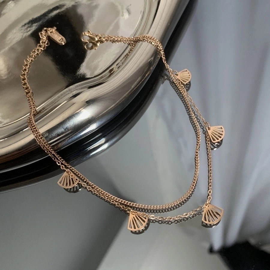 Trendy Letter Anklet in Titanium Steel Finish-Bijou Crush